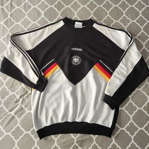 **Vintage 90s Adidas Germany Deutschland Fussball-Bund Soccer Sweatshirt Size XL